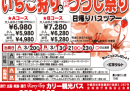 いちご狩り&東村つつじ祭り見学日帰りバスツアー ちょこっとプレゼント紅芋タルト